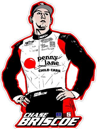 Chase Briscoe Cartoon Penny Lane Suit Decal